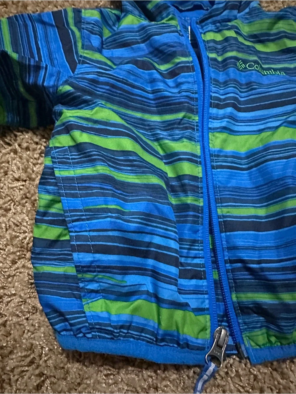 Columbia Striped Windbreaker Jacket 3T Boys